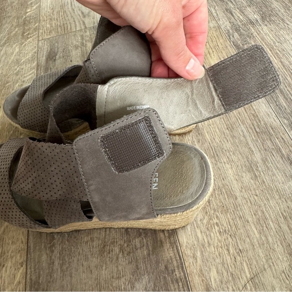 Eileen Fisher Willow 2 Platform Espadrille Sandals w/ Perforated Straps - Mauve - Picture 6 of 9